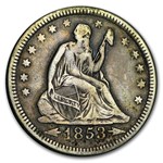 1853-O Liberty Seated Quarter w/Arrows & Rays VF