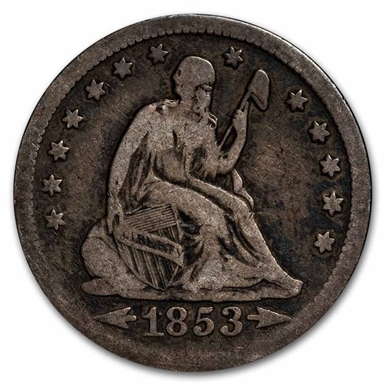 1853-O Liberty Seated Quarter w/Arrows & Rays VG 1853-O Liberty Seated Quarter w/Arrows & Rays VG