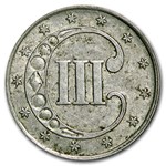 1853 Three Cent Silver AU