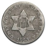 1853 Three Cent Silver Good