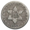 1853 Three Cent Silver Good