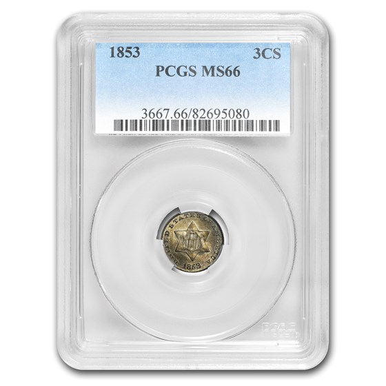 1853 Three Cent Silver MS-66 PCGS 1853 Three Cent Silver MS-66 PCGS