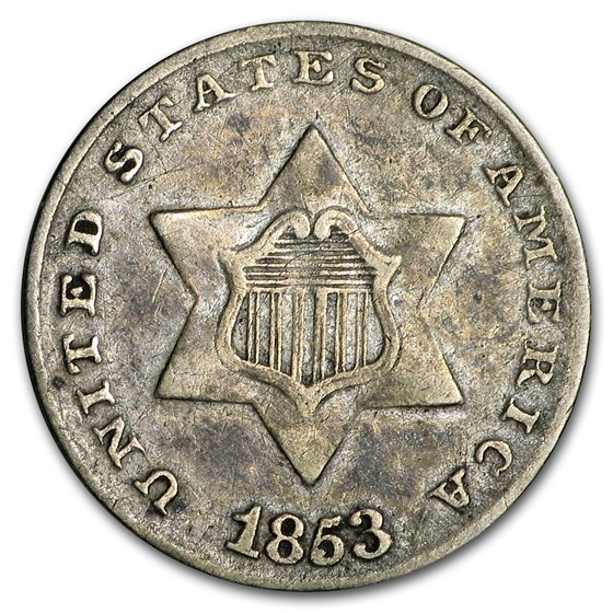 1853 Three Cent Silver VF 1853 Three Cent Silver VF