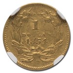 1854 $1 Indian Head Gold Type 2 AU-53 NGC