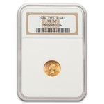 1854 $1 Indian Head Gold Type 2 MS-62 NGC