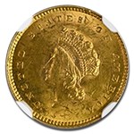 1854 $1 Indian Head Gold Type 2 MS-63 NGC