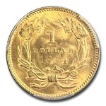 1854 $1 Indian Head Gold Type 2 MS-63 PCGS