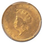 1854 $1 Indian Head Gold Type 2 MS-64 PCGS