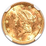 1854 $1 Liberty Head Gold Type 1 MS-61 NGC