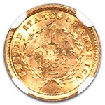 1854 $1 Liberty Head Gold Type 1 MS-61 NGC