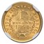 1854 $1 Liberty Head Gold Type 1 MS-63 NGC