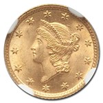 1854 $1 Liberty Head Gold Type 1 MS-67 NGC