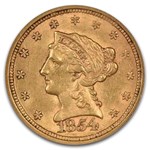 1854 $2.50 Liberty Gold Quarter Eagle AU-58 NGC