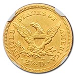 1854 $2.50 Liberty Gold Quarter Eagle MS-61 NGC