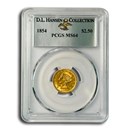 1854 $2.50 Liberty Gold Quarter Eagle MS-64 PCGS