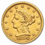 1854 $2.50 Liberty Gold Quarter Eagle XF