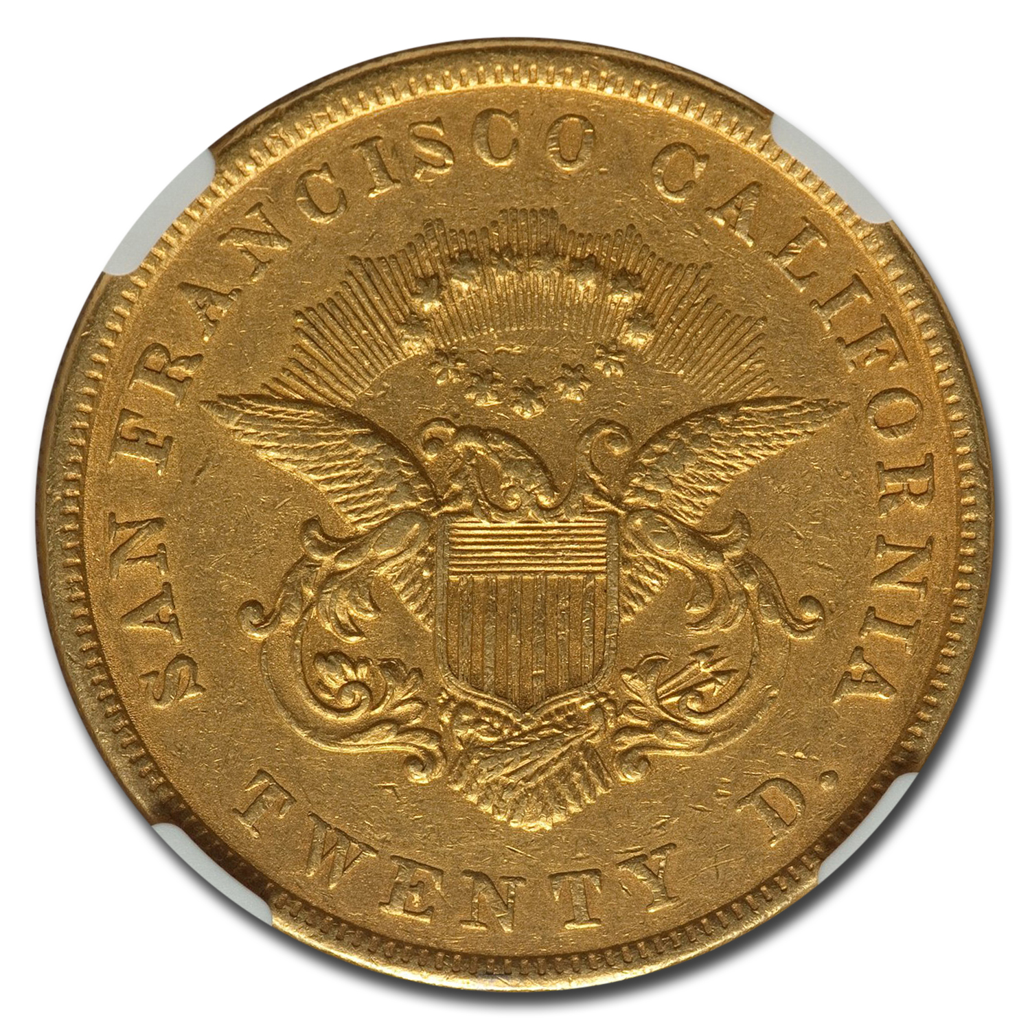 Buy 1854 $20 Kellogg & Co. Gold Double Eagle AU-58 NGC | APMEX