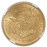 1854 $20 Liberty Gold Double Eagle AU-55 NGC (Large Date)