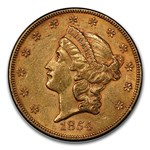 1854 $20 Liberty Gold Double Eagle AU-55 PCGS CAC (Small Date)