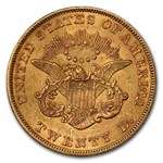 1854 $20 Liberty Gold Double Eagle AU-55 PCGS CAC (Small Date)