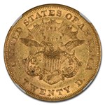 1854 $20 Liberty Gold Double Eagle AU-58 NGC (Small Date)