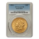 1854 $20 Liberty Gold Double Eagle AU-58 PCGS (Small Date)