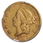 1854 $20 Liberty Gold Double Eagle VF-35 NGC