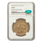 1854 $20 Liberty Gold Double Eagle XF-45 NGC CAC (Small Date)