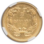 1854 $3 Gold Princess AU-50 NGC