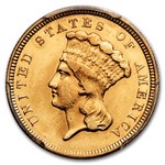 1854 $3 Gold Princess AU-50 PCGS