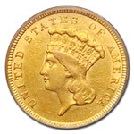 1854 $3 Gold Princess AU-53 PCGS