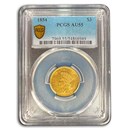 1854 $3 Gold Princess AU-55 PCGS