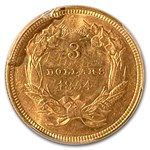 1854 $3 Gold Princess AU-58 PCGS