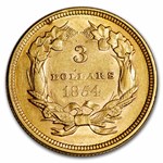 1854 $3 Gold Princess AU