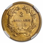 1854 $3 Gold Princess XF-45 NGC