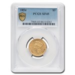 1854 $3 Gold Princess XF-45 PCGS