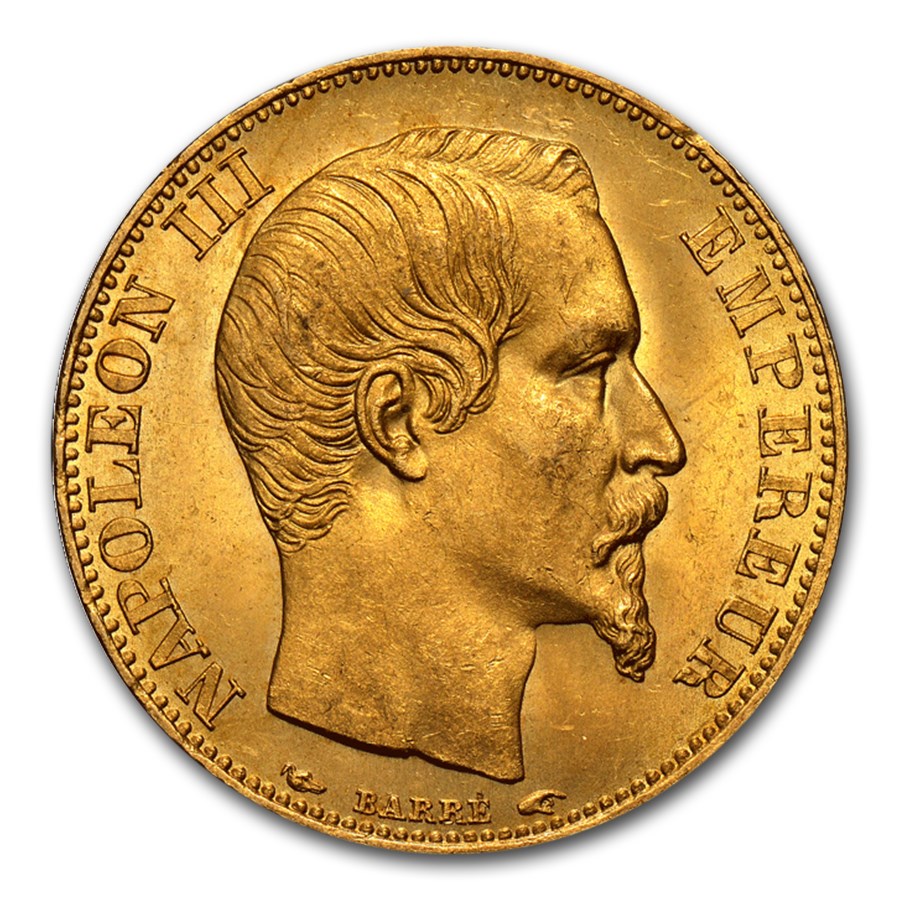 Buy 1854A France Gold 20 Francs Napoleon III MS64 NGC APMEX