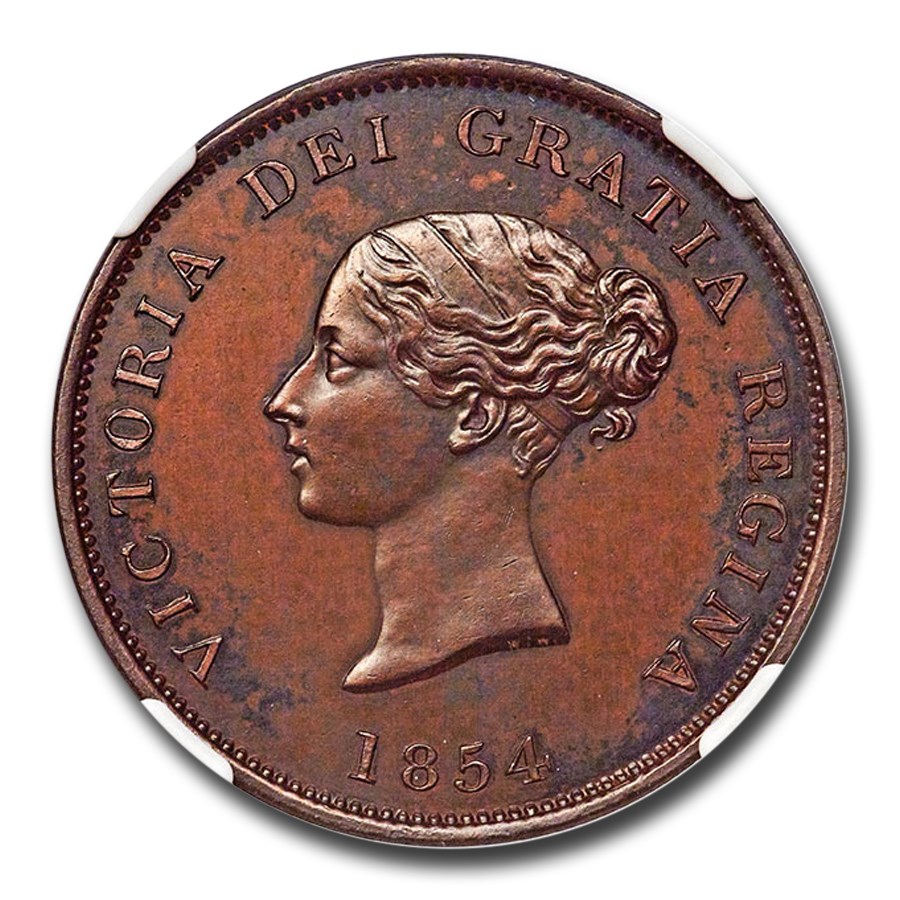 1854 Canada (New Brunswick) Bronzed Copper Penny PR-62(Brown) NGC