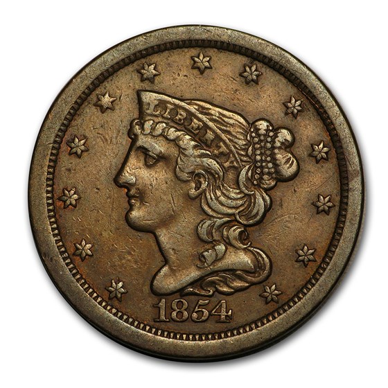 1854 Half Cent AU 1854 Half Cent AU