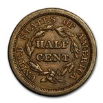 1854 Half Cent AU
