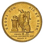 1854 Italy Gold 6 Ducati Ferdinando II MS-61+ NGC (Naples)