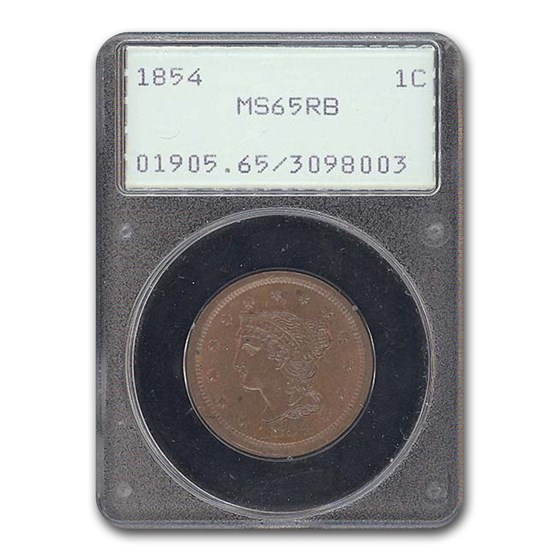 1854 Large Cent MS-65 PCGS (Red/Brown) 1854 Large Cent MS-65 PCGS (Red/Brown)