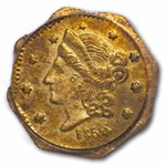 1854 Liberty Octagonal 50¢ Gold PCGS MS-63 (BG-305)