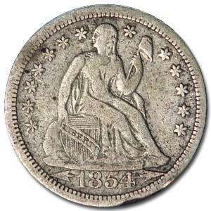 1854 Liberty Seated Dime w/Arrows VF 1854 Liberty Seated Dime w/Arrows VF