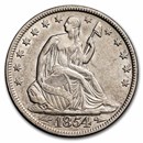 1854 Liberty Seated Half Dollar AU
