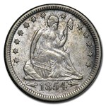 1854 Liberty Seated Quarter AU w/Arrows