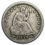 1854 Liberty Seated Quarter Fine w/Arrows