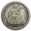 1854 Liberty Seated Quarter Fine