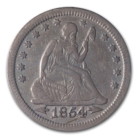 1854 Liberty Seated Quarter VF 1854 Liberty Seated Quarter VF
