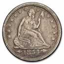 1854 Liberty Seated Quarter XF Details (Cleaned)